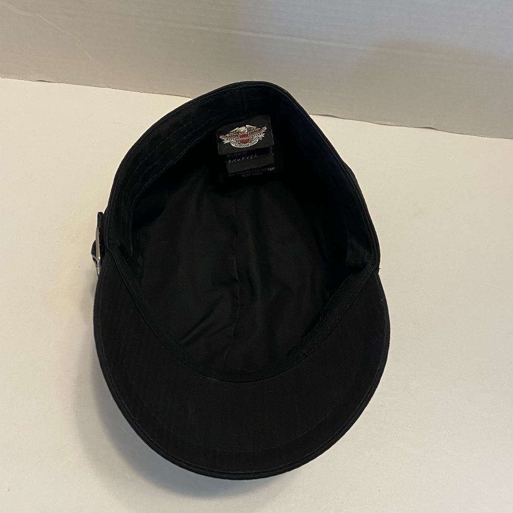 Harley Davidson Women’s Embroidered Logo Cabbie Cadet Cap/Hat Black Small - Picture 8 of 12